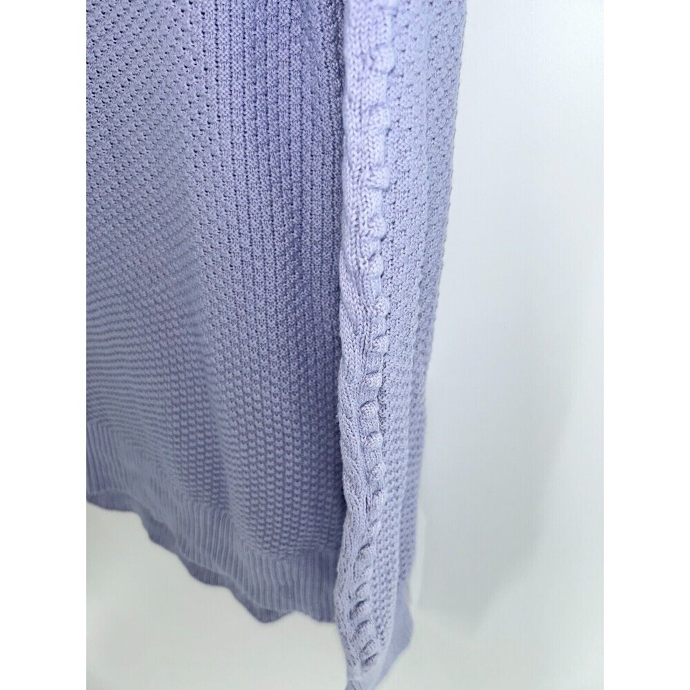 Women's Loft  Scalloped Bobble Sleeve Oversized Pullover Sweater Size S - Picture 4 of 7